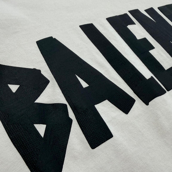 Excellent BALENCIAGA Short sleeve T-shirt Logo print Crew neck beige XS 739784