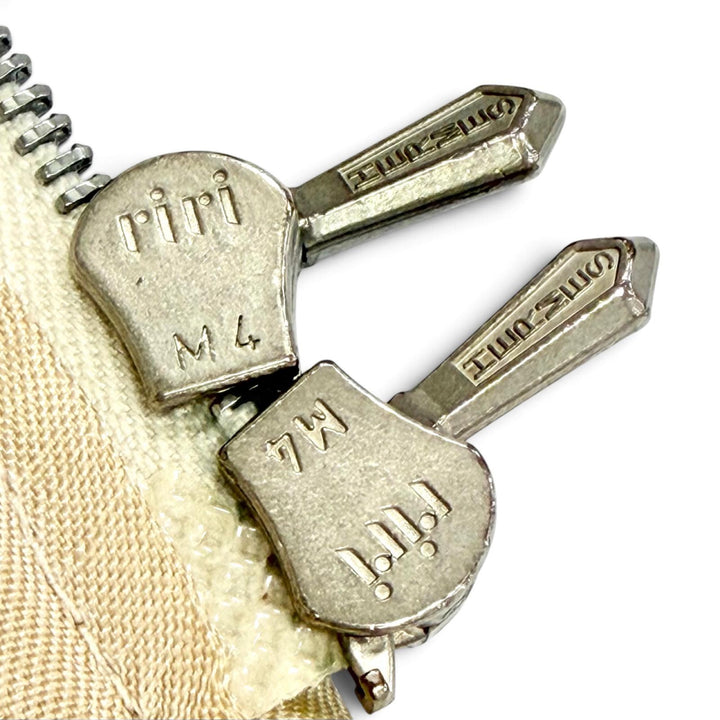 Great HERMES Best Margiela era zip-up padded jacket Ivory silk Women