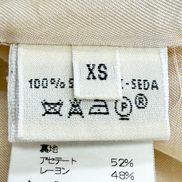 Great HERMES Best Margiela era zip-up padded jacket Ivory silk Women