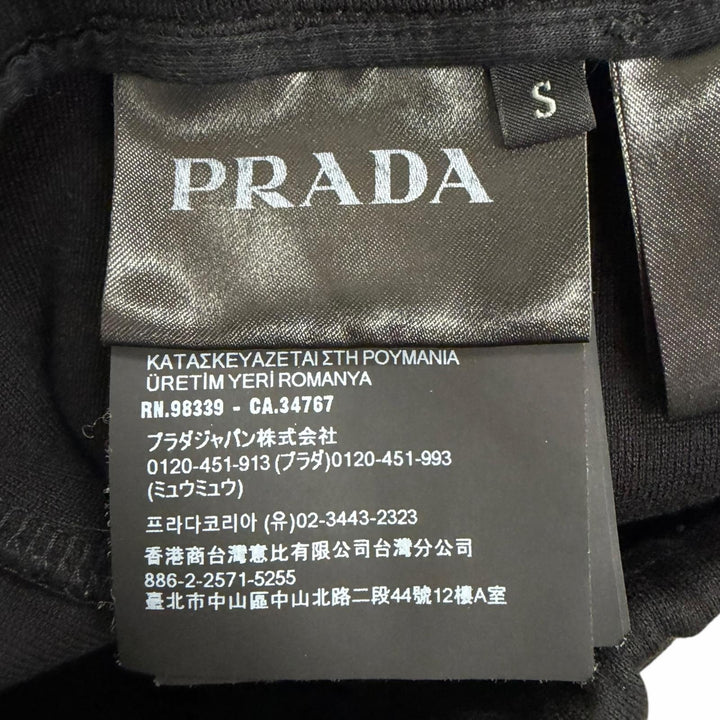 Great PRADA Pants Triangle Logo Joggers black cotton mens S