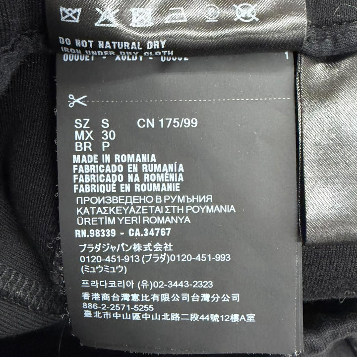 Great PRADA Pants Triangle Logo Joggers black cotton mens S