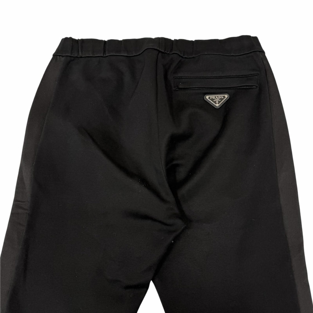 Great PRADA Pants Triangle Logo Joggers black cotton mens S