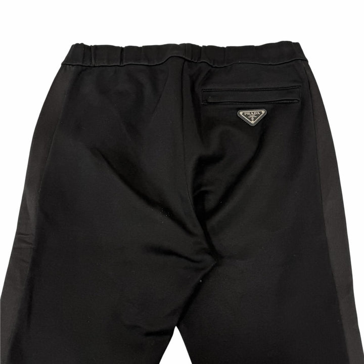 Great PRADA Pants Triangle Logo Joggers black cotton mens S