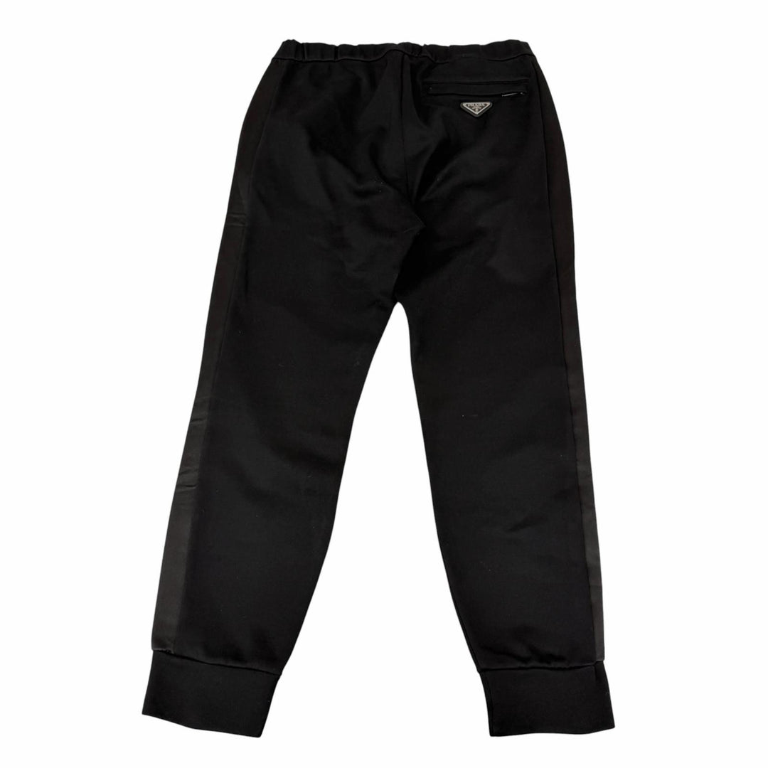 Great PRADA Pants Triangle Logo Joggers black cotton mens S