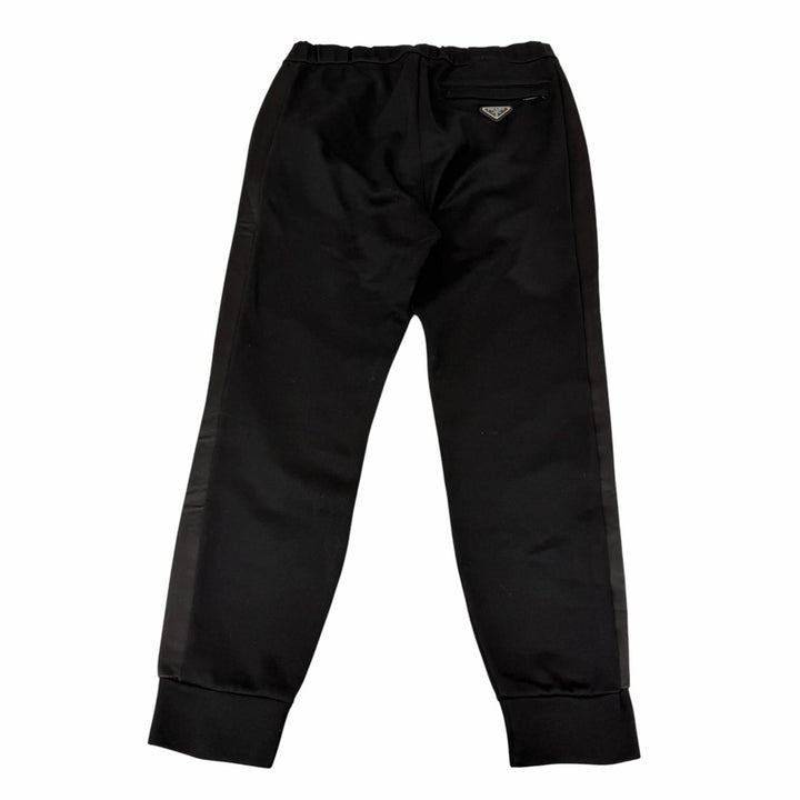 Great PRADA Pants Triangle Logo Joggers black cotton mens S