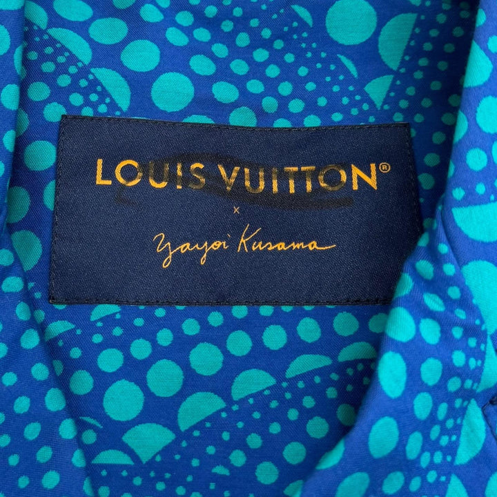 Discounted Pristine LOUIS VUITTON Yayoi Kusama Blouson pumpkin blue cotton mens FR 48