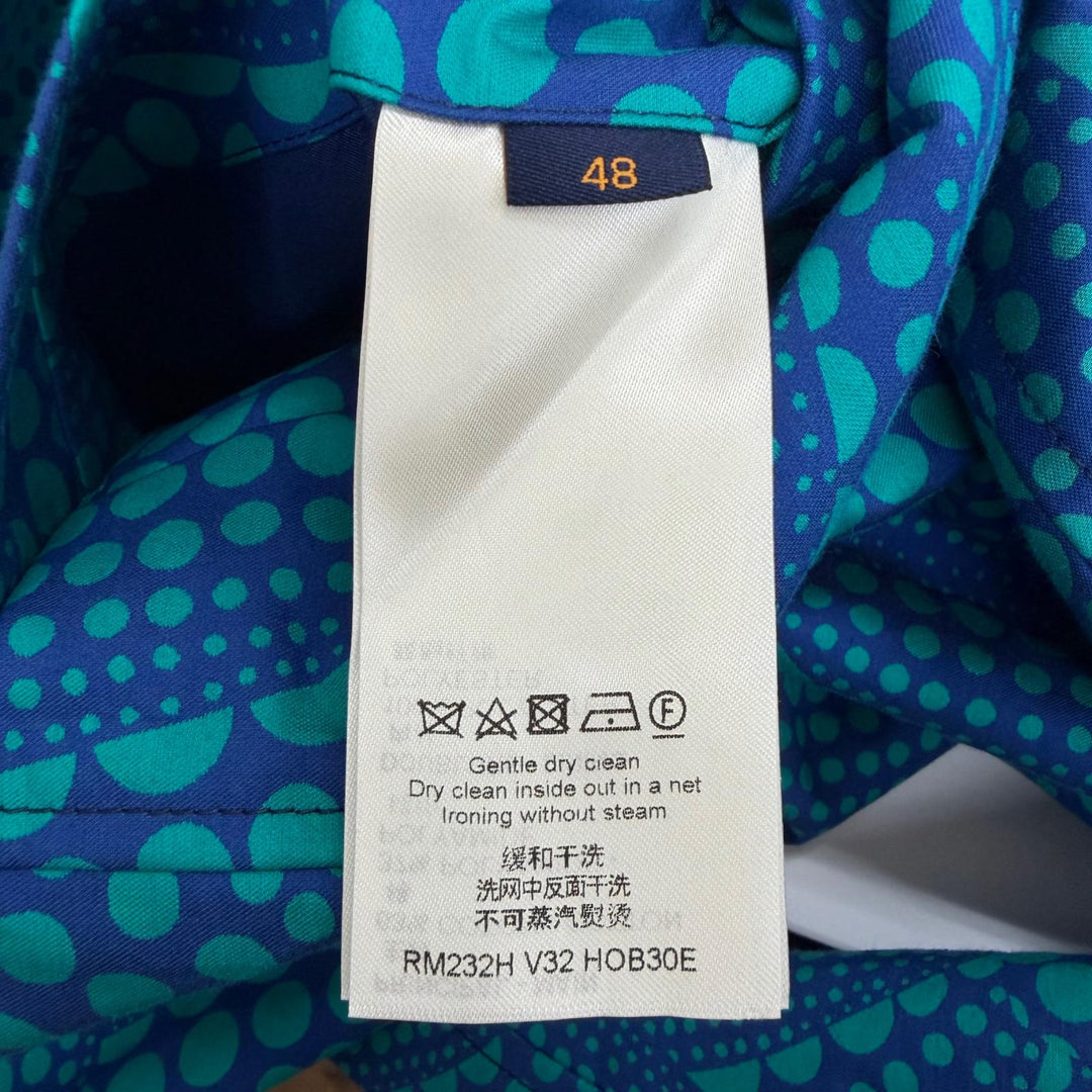 Discounted Pristine LOUIS VUITTON Yayoi Kusama Blouson pumpkin blue cotton mens FR 48