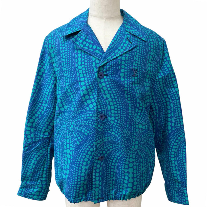 Discounted Pristine LOUIS VUITTON Yayoi Kusama Blouson pumpkin blue cotton mens FR 48