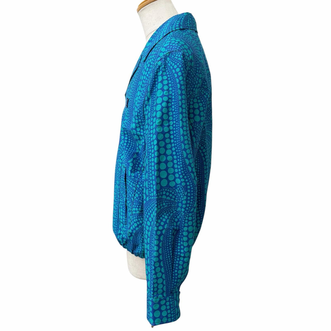 Discounted Pristine LOUIS VUITTON Yayoi Kusama Blouson pumpkin blue cotton mens FR 48