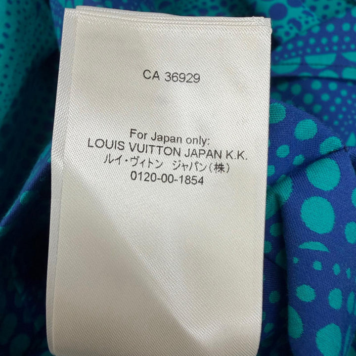 Discounted Pristine LOUIS VUITTON Yayoi Kusama Blouson pumpkin blue cotton mens FR 48