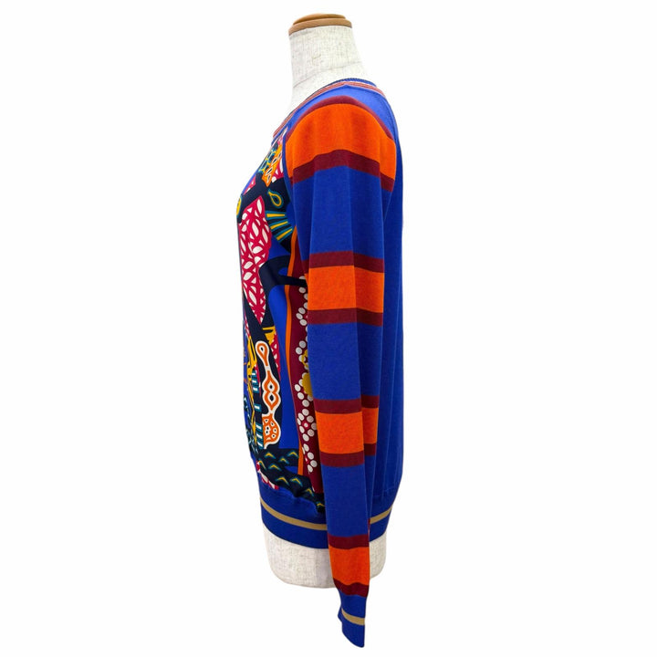 Pristine HERMES Fantasy Detrier Twillaine Knit Top multicolor silk 34 3E2823DQ