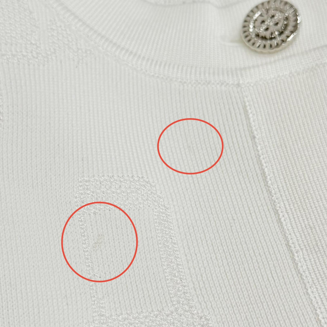 Excellent HERMES Short-sleeved knit with a pheromone motif. 34 6E2641D8