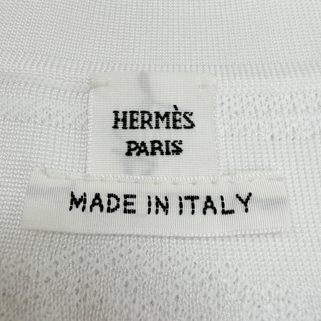 Excellent HERMES Short-sleeved knit with a pheromone motif. 34 6E2641D8