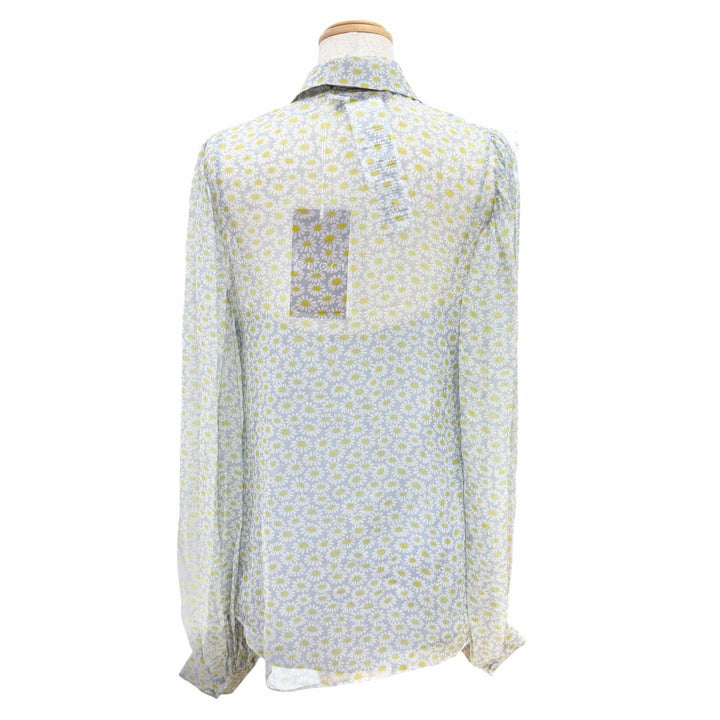 Pristine GUCCI blouse Floral print, long-sleeved, bow tie. silk IT 38 812225