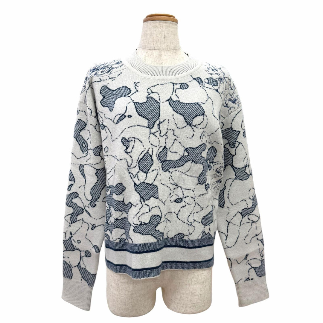 Excellent Christian Dior Toile de Jouy embroidered knit 40 044S50AM007