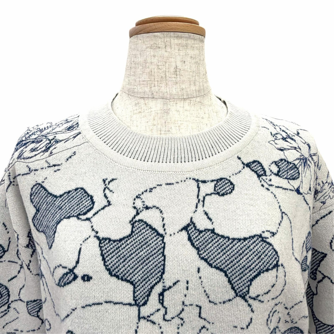 Excellent Christian Dior Toile de Jouy embroidered knit 40 044S50AM007