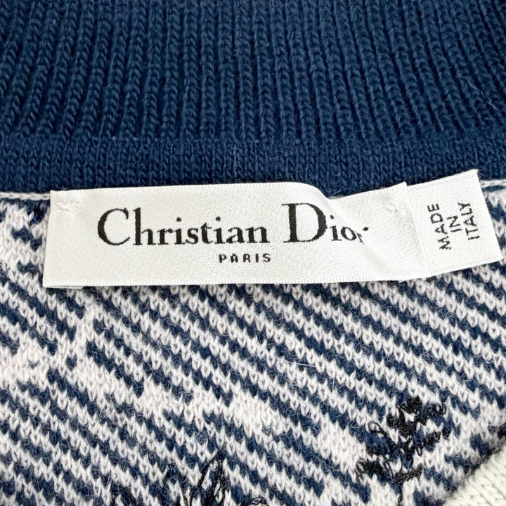 Excellent Christian Dior Toile de Jouy embroidered knit 40 044S50AM007