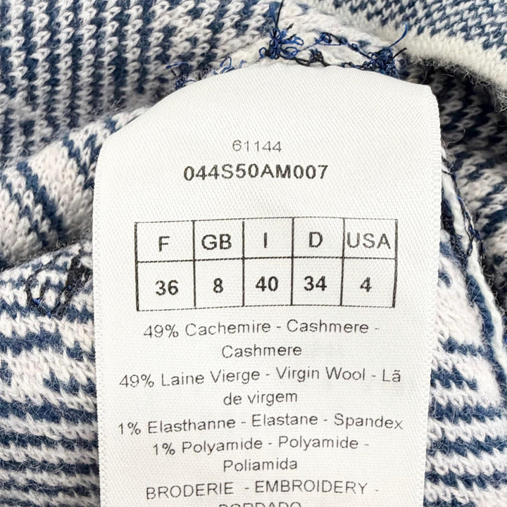 Excellent Christian Dior Toile de Jouy embroidered knit 40 044S50AM007