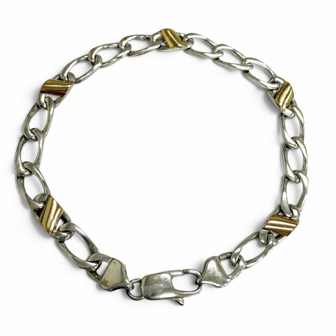 Excellent TIFFANY&Co. bracelet Figaro Silver SV925 mens