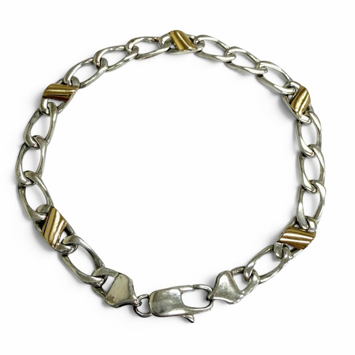Excellent TIFFANY&Co. bracelet Figaro Silver SV925 mens