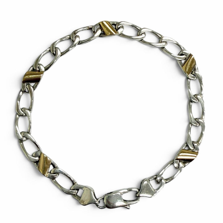 Excellent TIFFANY&Co. bracelet Figaro Silver SV925 mens