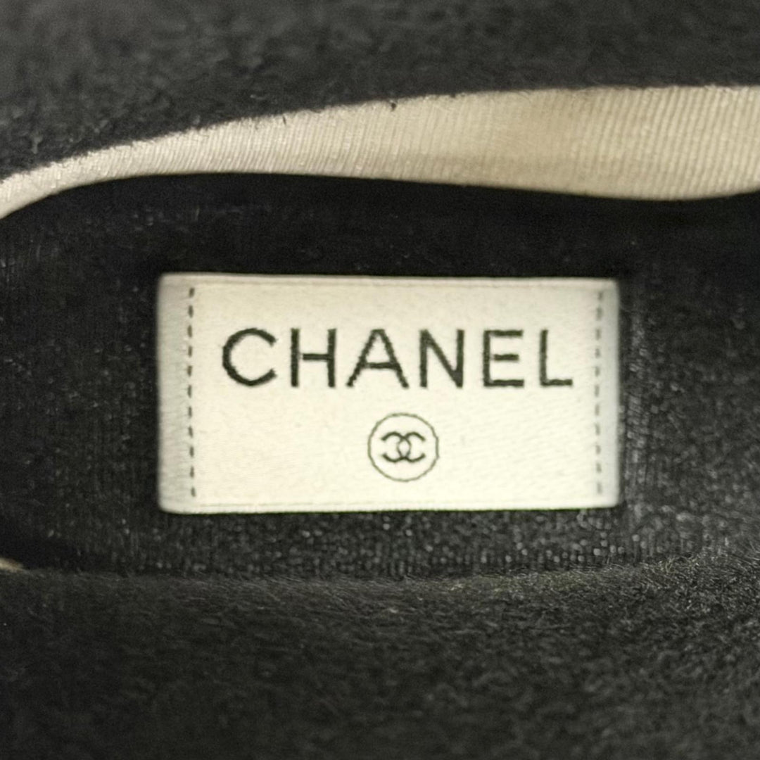 Great CHANEL short boots COCO Mark Side Logo Rain Boots black rubber 37 G34881