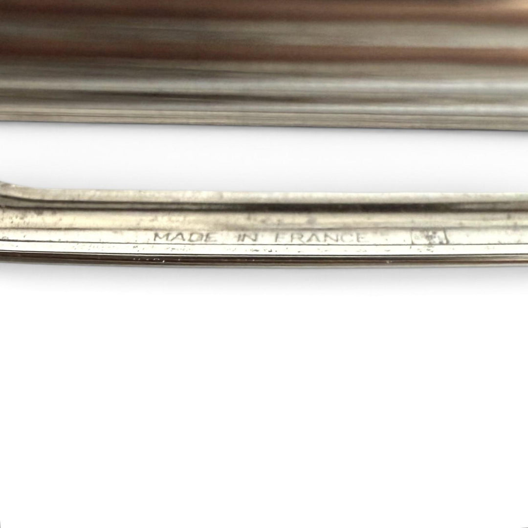 Excellent Cartier fountain pen Striped Pattern Silver 18K mens