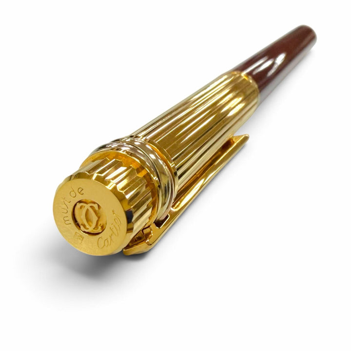 Excellent Cartier fountain pen Trinity Marble Pattern Bordeaux 18K mens