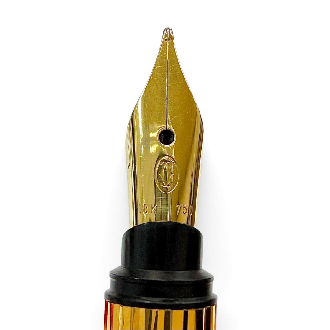 Excellent Cartier fountain pen Trinity Marble Pattern Bordeaux 18K mens