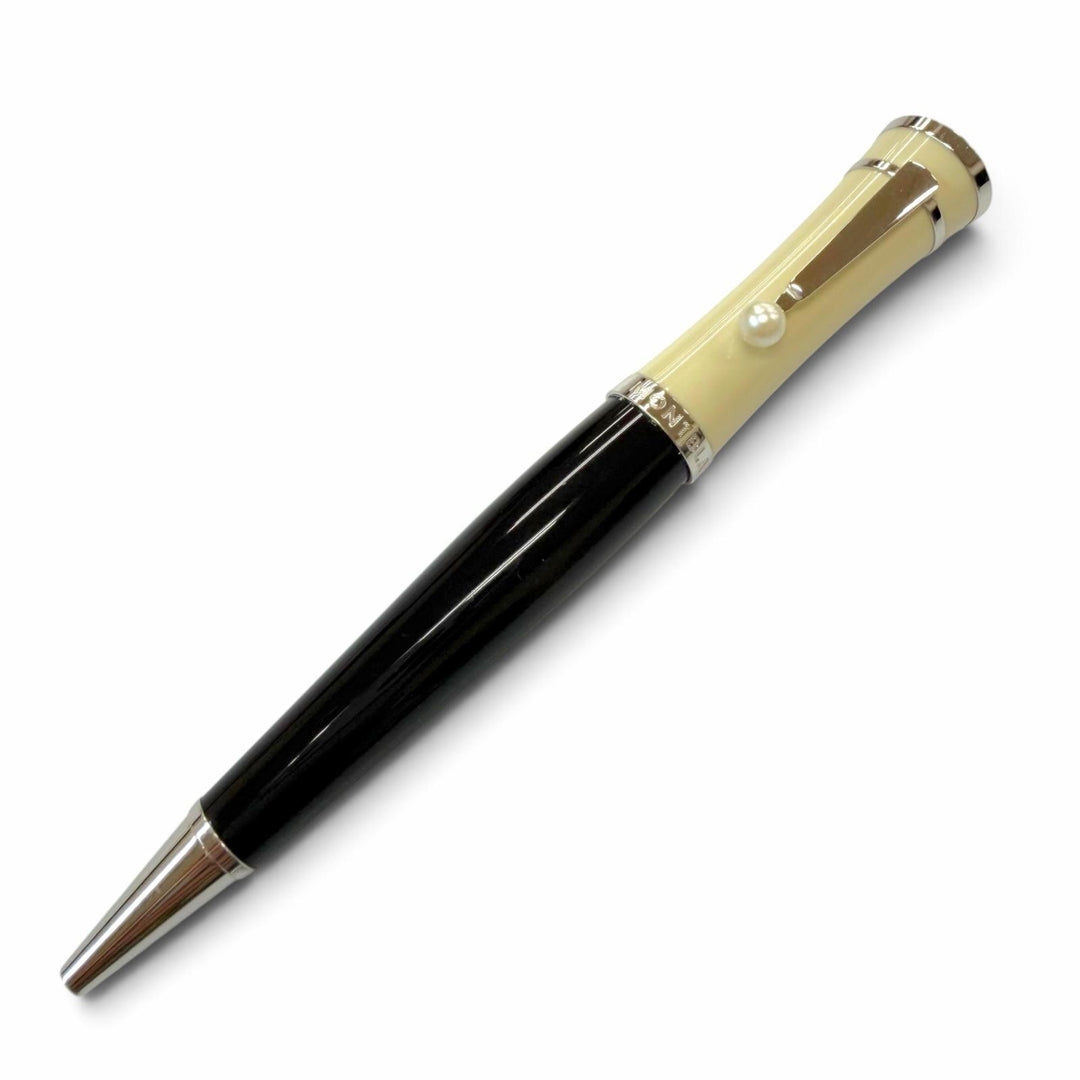 Great MONTBLANC Ballpoint pen Greta Garbo Special Edition white star white Pearl