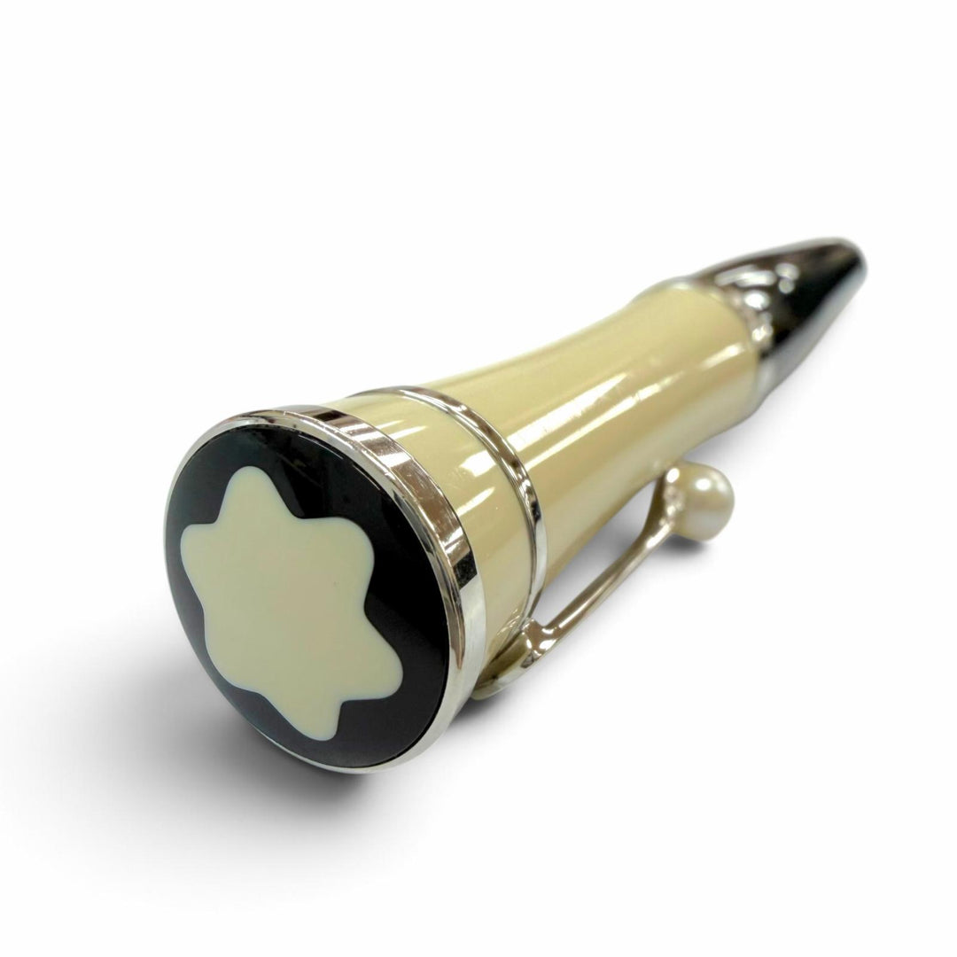 Great MONTBLANC Ballpoint pen Greta Garbo Special Edition white star white Pearl
