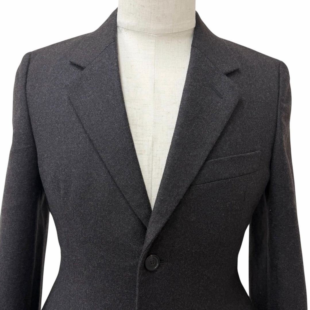 Discounted Pristine BALENCIAGA Chester coat All-over logo print on the lining Charcoal