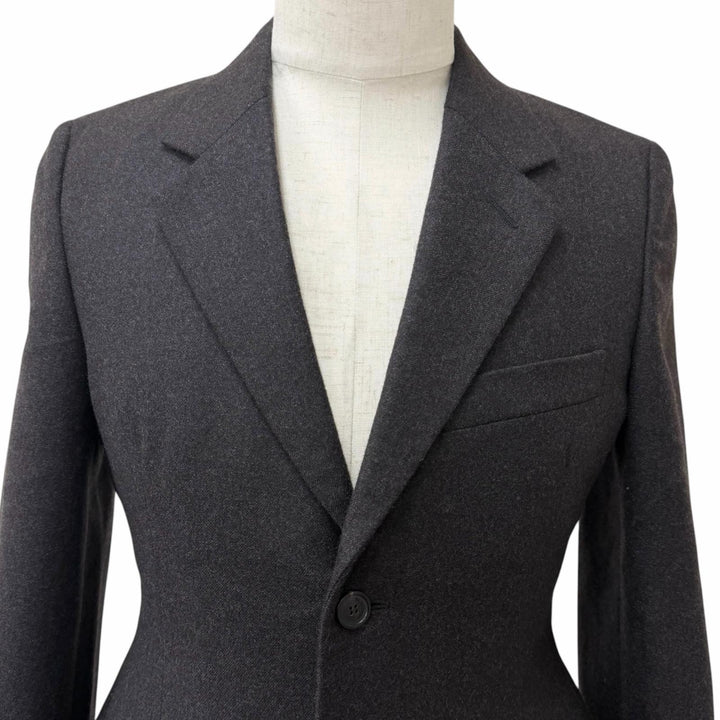 Discounted Pristine BALENCIAGA Chester coat All-over logo print on the lining Charcoal