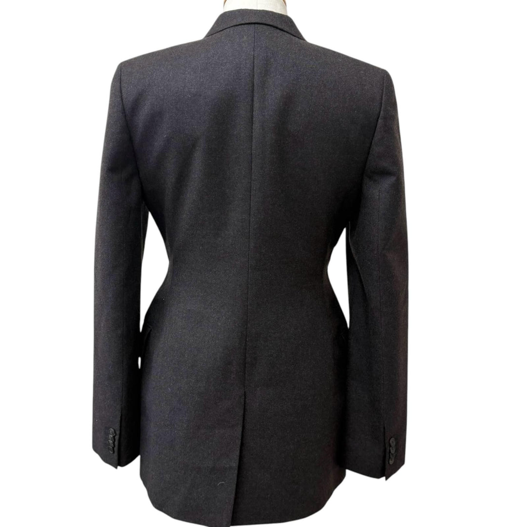 Discounted Pristine BALENCIAGA Chester coat All-over logo print on the lining Charcoal