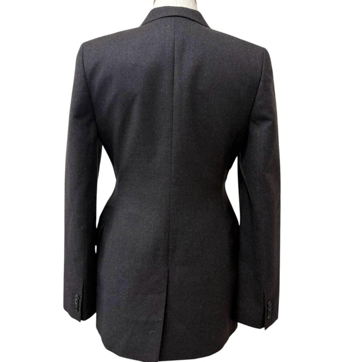 Discounted Pristine BALENCIAGA Chester coat All-over logo print on the lining Charcoal
