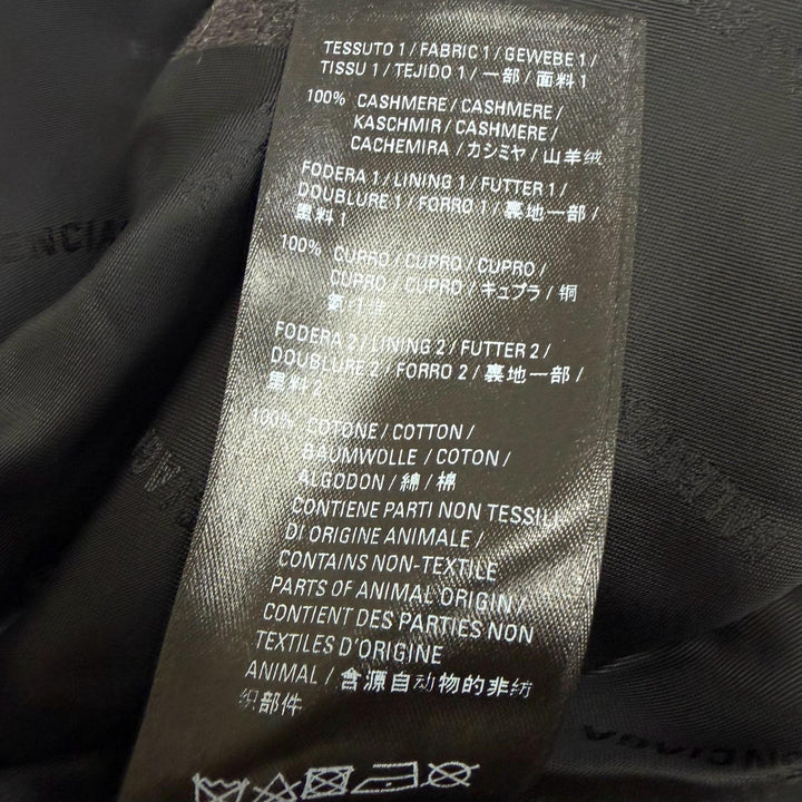 Discounted Pristine BALENCIAGA Chester coat All-over logo print on the lining Charcoal