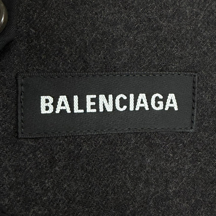 Discounted Pristine BALENCIAGA Chester coat All-over logo print on the lining Charcoal