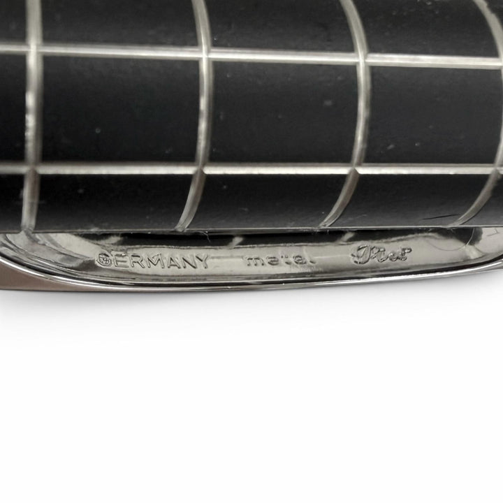 Great MONTBLANC Ballpoint pen Windowpane Twist Type Silver Metal Rubber