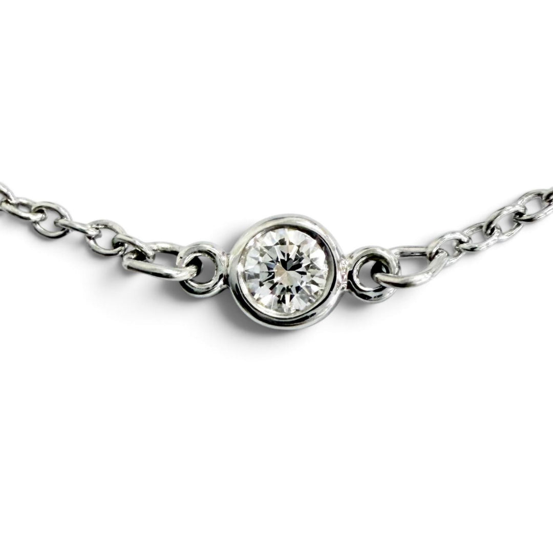 Great TIFFANY&Co. bracelet Visor yard bracelet 6P diamond Platinum PT950 67721