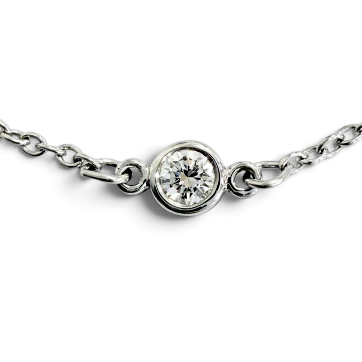 Great TIFFANY&Co. bracelet Visor yard bracelet 6P diamond Platinum PT950 67721