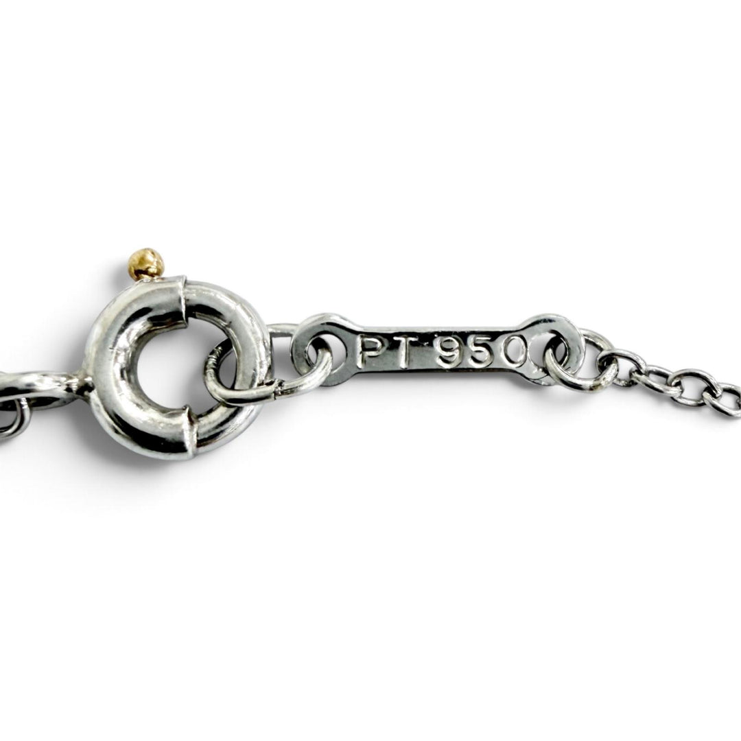 Great TIFFANY&Co. bracelet Visor yard bracelet 6P diamond Platinum PT950 67721