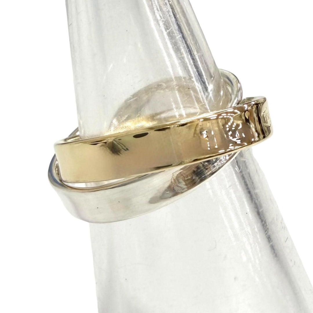 Great TIFFANY&Co. Ring ring 1837 Interlocking Circle Ring 2 stations 750 925