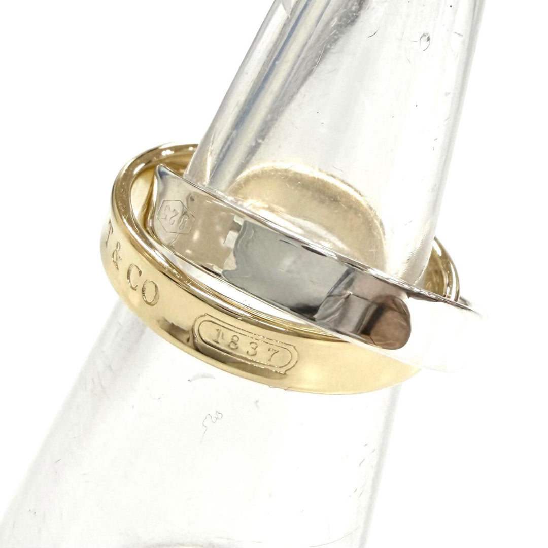 Great TIFFANY&Co. Ring ring 1837 Interlocking Circle Ring 2 stations 750 925