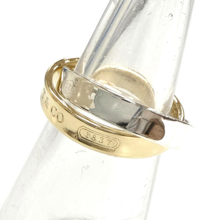 Great TIFFANY&Co. Ring ring 1837 Interlocking Circle Ring 2 stations 750 925
