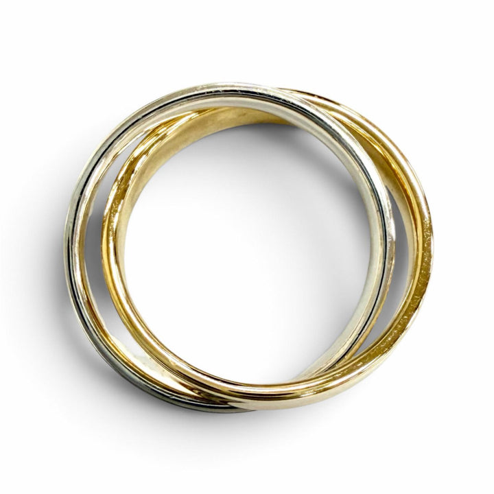 Great TIFFANY&Co. Ring ring 1837 Interlocking Circle Ring 2 stations 750 925