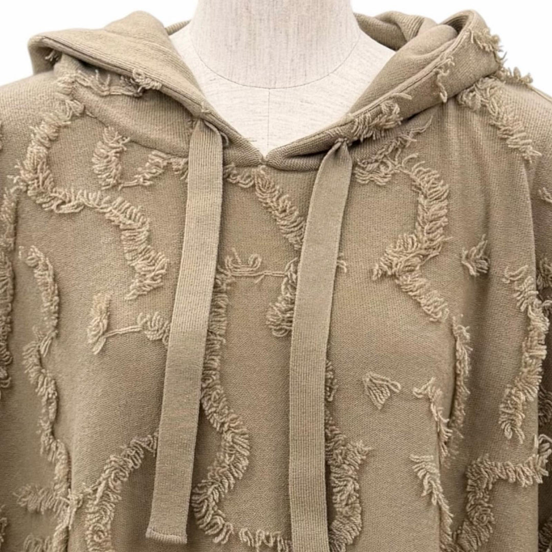 Excellent Christian Dior poncho Logo embroidery hoodie cashmere XS 014C10AM034
