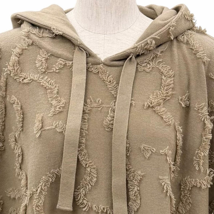 Excellent Christian Dior poncho Logo embroidery hoodie cashmere XS 014C10AM034