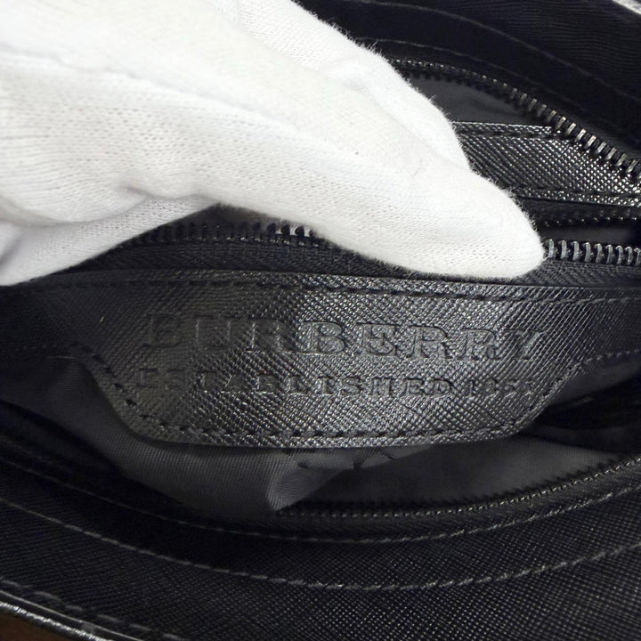 Excellent BURBERRY Shoulder Bag With logo, crossbody bag Bordeaux canvas
