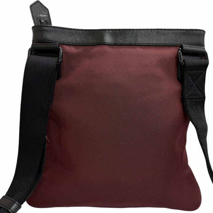 Excellent BURBERRY Shoulder Bag With logo, crossbody bag Bordeaux canvas