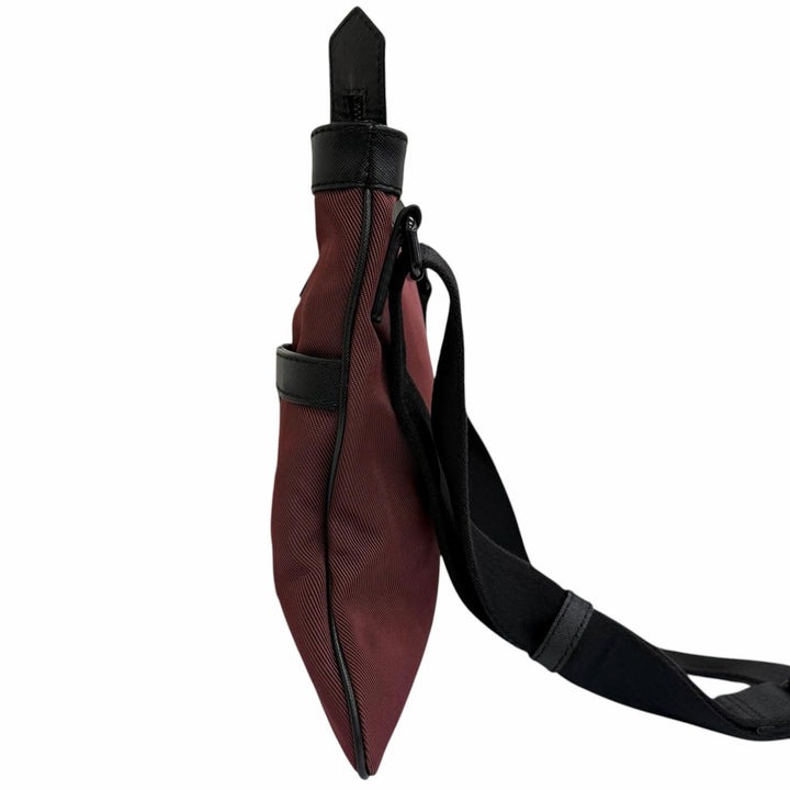 Excellent BURBERRY Shoulder Bag With logo, crossbody bag Bordeaux canvas